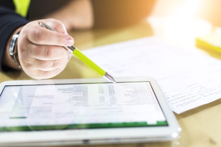 accounting and taxation professional working on accounting and taxation